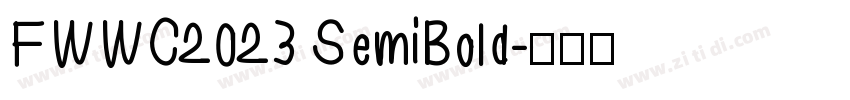 FWWC2023 SemiBold字体转换